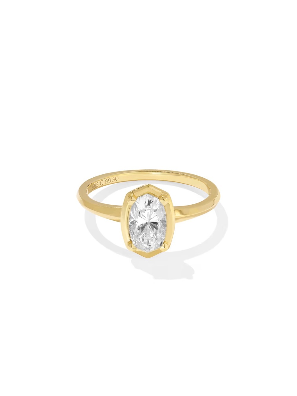 Kendra Scott Gold Ring with 1CT Lab Diamond